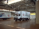 Trucks in the exhibition hall... from the main ...