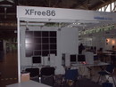 In the back, the 4x4 video wall from the XFree8...