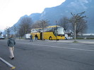 Unser Reisebus morgens am Relais du Chablais