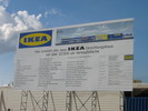 Hinweisschild fr IKEA-Baustelle