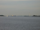 Die Elbe mit Ozeanfrachter