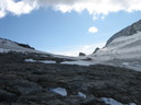 Auslufer des Gletschers mit Gletscherabdruck i...