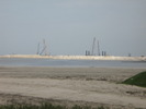 Blick auf die Bauarbeiten am Jade-Weser-Port