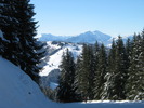 Blick auf das Skigebiet von Morzine