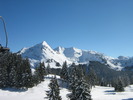 Winterliche Berge in Les Gets
