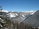 Winterliche Berge in Les Gets