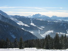 Blick auf das Skigebiet Morzine