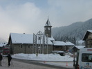 Kirche von Morgins mit Glockenspiel