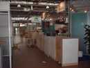 SuSE and Siemens booths being dismantled