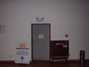 Die Tür bzw. der Aufgang zum Messebüro