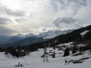 Alpenpanorama mit Gondel aus Montana