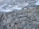 Auslufer des Gletschers mit Gletscherabdruck i...