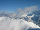 Blick auf die Schweizer Alpen